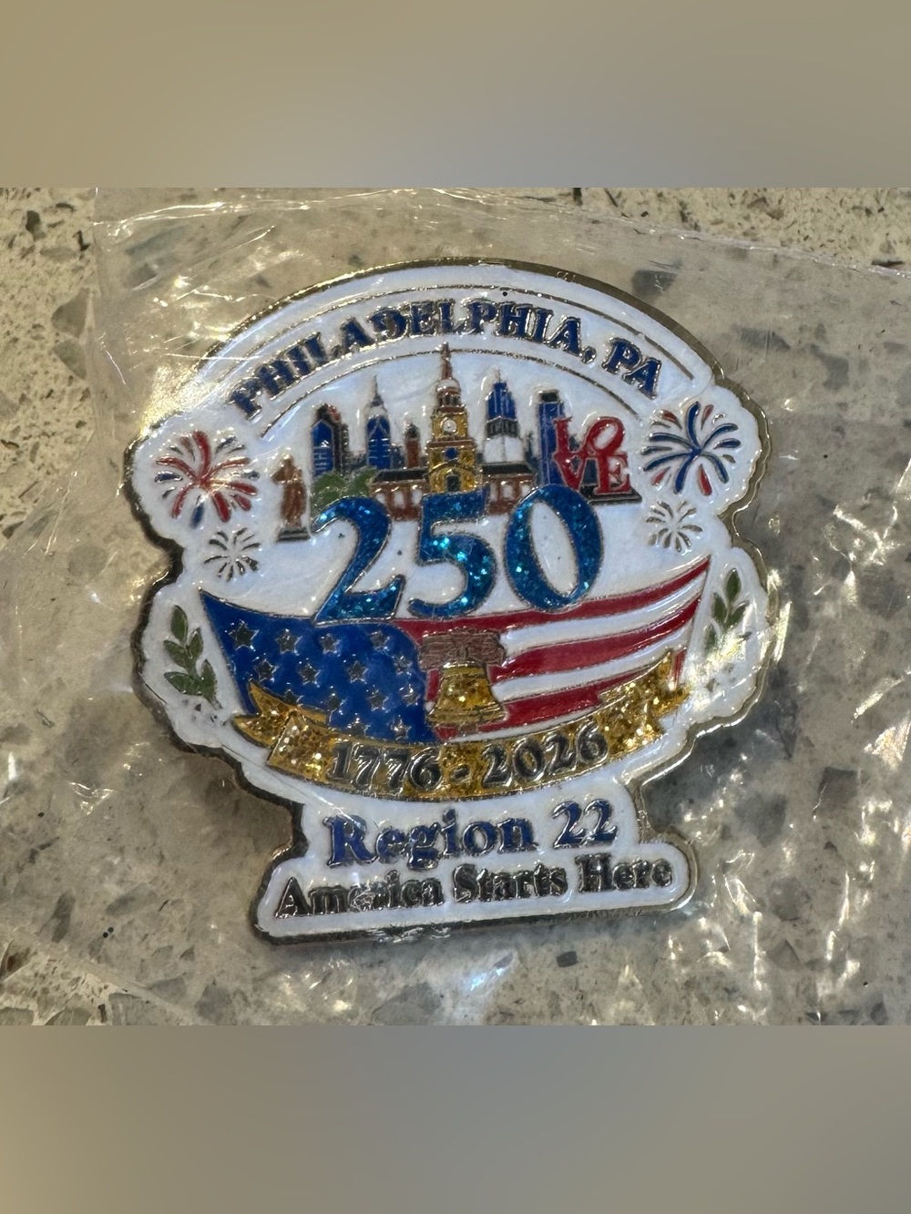 Walmart Philadelphia 250th anniversary pin